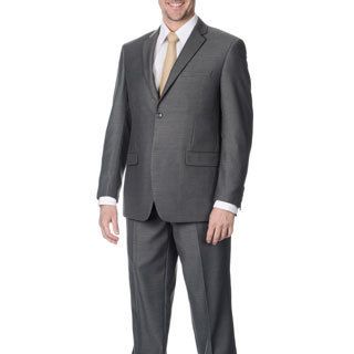 Martino Mens Slim Fit Wool Rich Grey Wool Blend Suit