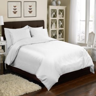 Veratex Grand Luxe 100 percent Egyptian Cotton Sateen 1200 Thread Count 6 piece Duvet Cover Set White Size Queen
