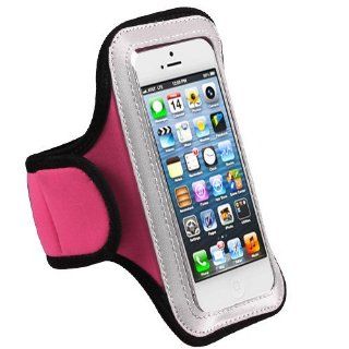 Importer520 Stretchable Neoprene Protective Gym Jogging Sport Armband Case Cover For Apple iPhone 5G/ iPhone 5S/ iPhone 5C , Pink? Cell Phones & Accessories
