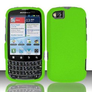 Importer520 Rubberized Snap On Hard Skin Protector Case Cover for For (Sprint) Motorola Admiral XT603   Neon Green Cell Phones & Accessories