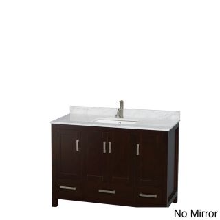 Wyndham Collection Sheffield Espresso 1 hole Faucet 48 inch Single Vanity Brown Size Single Vanities