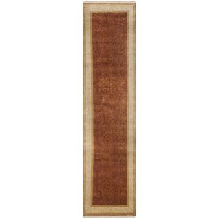 Safavieh Hand knotted Ganges River Rust/ Ivory Wool Rug (26 X 10)