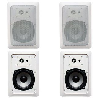 Acoustic Audio CS IW520 2PR 200 Watt 5.25" 2 Way Home Theater In Wall/Ceiling Speakers (2 Pair) Electronics