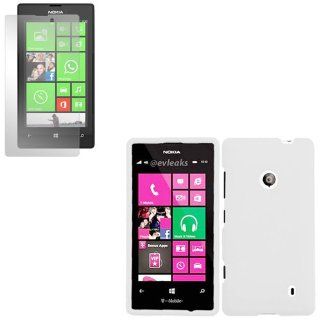 iFase Brand Nokia Lumia 521 Combo Rubber White Protective Case Faceplate Cover + LCD Screen Protector for Nokia Lumia 521 Cell Phones & Accessories