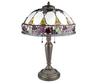 Handcrafted Tiffany Style 24 3/4 Fruit Basket Table Lamp —