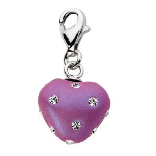 ferido and crystal heart charm in sterling silver $ 17 00 add to bag