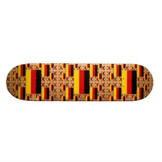 Germany Flag in Multiple Colorful Layers Skateboard