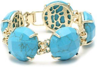 Kendra Scott "Signature" Cassie Turquoise Link Bracelet, 8" Jewelry