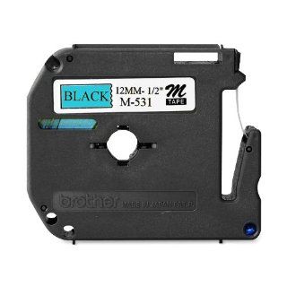 Brother Tape Cartridge 0.5IN Wide, Non laminated Black On Blue ( M531 )