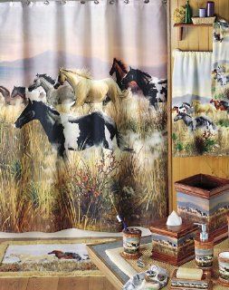 Hautman Horse Pony Bathroom Home Decor Shower Curtain Decoration  