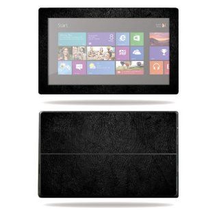 MightySkins Protective Skin Decal Cover for Microsoft Surface Pro Tablet Sticker Skins Black Leather Electronics