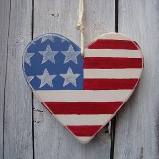large stars and stripes heart by giddy kipper