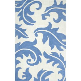Nuloom Hand tufted Leaves Synthetics Blue Rug (8 6 X 11 6)