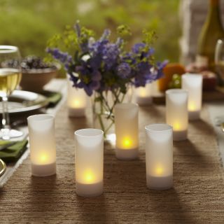 Order Home Collection 6 piece Led Tealight Glass Votive Holders