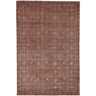 Safavieh Hand knotted Tibetan Geometric pattern Multicolored Wool/ Silk Rug (6 X 9)