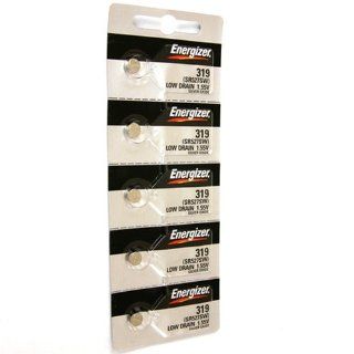 Energizer 319 Button Cell Silver Oxide SR527SW Watch Battery Pack of 5 Batteries Watches
