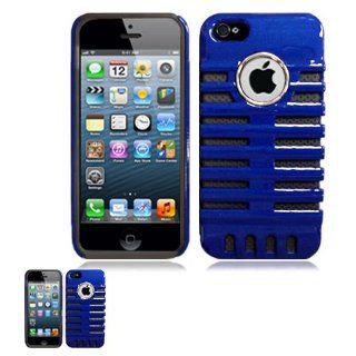 IPhone 5 Blue Microphone Design Case + Free Long Neck Strap Band Lanyard Cell Phones & Accessories