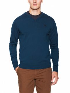 Wool V neck Sweater by Fred Perry