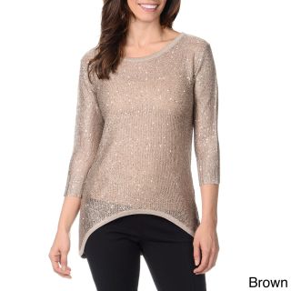 Bruce Bessi Yal New York Womens High low Lightweight Sweater Brown Size S (4  6)