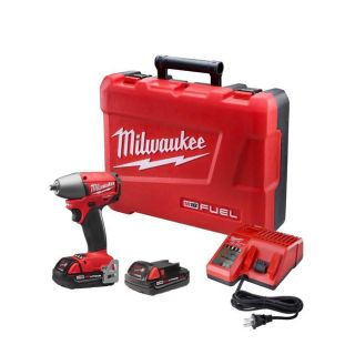 Milwaukee M18 Fuel 18 volt Brushless Lithium ion 3/8 inch Mpact Wrench Compact Battery Kit