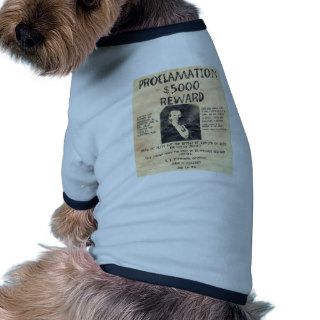 Jessie and Frank James Wanted Pet Shirt