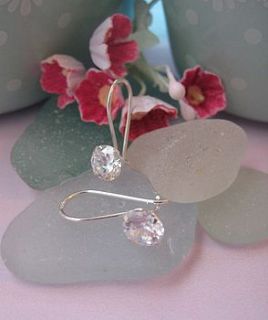 sparkling silver earrings by kathy jobson