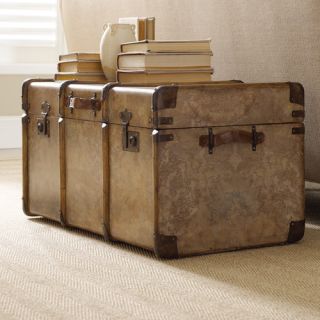 Riverside Furniture Latitudes Steamer Trunk Coffee Table with Lift Top