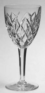 Lorraine Loc2 Water Goblet   Cut Diamond Design On Bowl