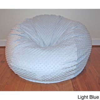 Ahh Products Cuddle Bubble 36 inch Minky Soft Bean Bag Chair Blue Size Large