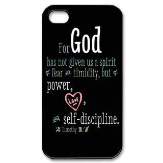 Personalized Bible Verse Hard Case for Apple iphone 4/4s case BB531 Cell Phones & Accessories