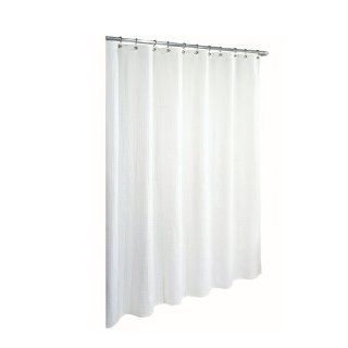 Ex Cell Home Fashions By Appointment Waffle Weave Cotton Shower Curtain, White  