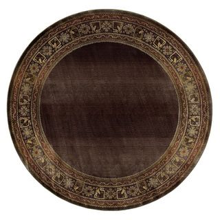 Generations Brown/ Green Rug (6 Round)