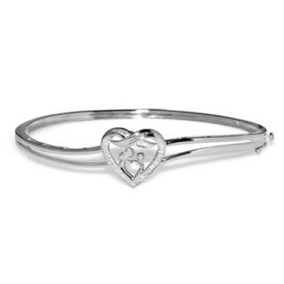 10 CT. T.W. Round and Baguette Diamond Motherly Love Bangle in