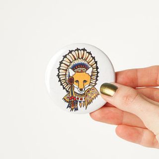 chief fox tattoo pocket mirror by sophie parker
