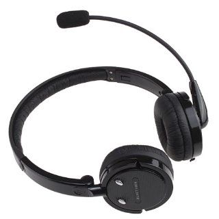 AGPtek® 2 in 1 Stereo Handsfree Headset Boom Mic Noise Canceling Wireless Bluetooth Headphone For Cellphones iPhone 4S iPad PC PS3 Skype Electronics
