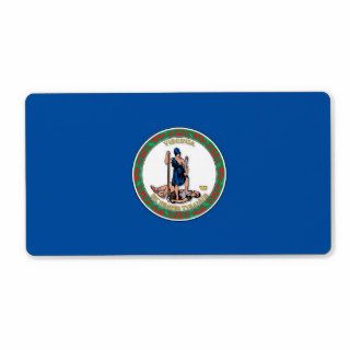 State of Virginia flag Custom Shipping Labels