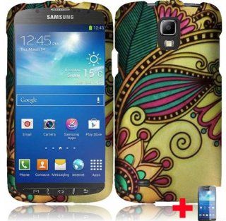 Samsung Galaxy S4 Active i537ANTIQUE FLOWER HARD PLASTIC MOBILE PHONE CASE + SCREEN PROTECTOR, FROM [TRIPLE8ACCESSORIES] Cell Phones & Accessories