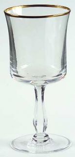 Noritake Admiration Wine Glass   Gold Trim,Plain Bowl,Multisided Stem