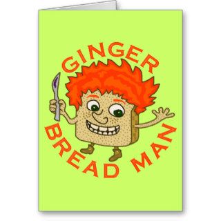 Funny Ginger Bread Man Christmas Pun Greeting Card