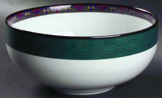 Dansk Emerald Braid 8 Round Vegetable Bowl, Fine China Dinnerware   Quiltings,