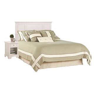 Home Styles Naples White King Headboard And Night Stand White Size King