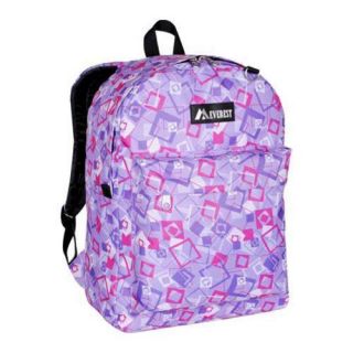 Everest 16 inch Purple/pink/lavender Square Pattern Printed Backpack