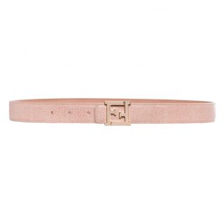 Fendi Crayons Powder Pink Saffiano Leather Belt