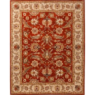 Hand tufted Traditional Oriental Red/ Orange Rug (26 X 4)