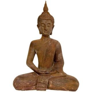 17 Inch Thai Sitting Zenjo in Iron Look Buddha Statue (China) Statues & Sculptures