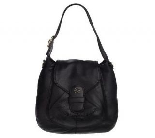 Isaac Mizrahi Live Rounded Hobo w/ Flap Front —