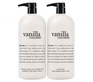philosophy vanilla coconut super size gel & lotion duo —