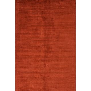 Hand loomed Solid Pattern Red/ Orange Wool Rug (36 X 56)