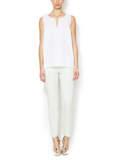 Cotton Cropped Pant by Piazza Sempione
