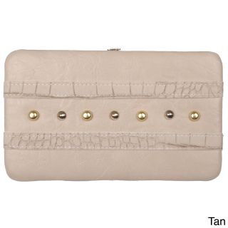 Journee Collection Nylon lined Stud Checkbook Clutch Wallet